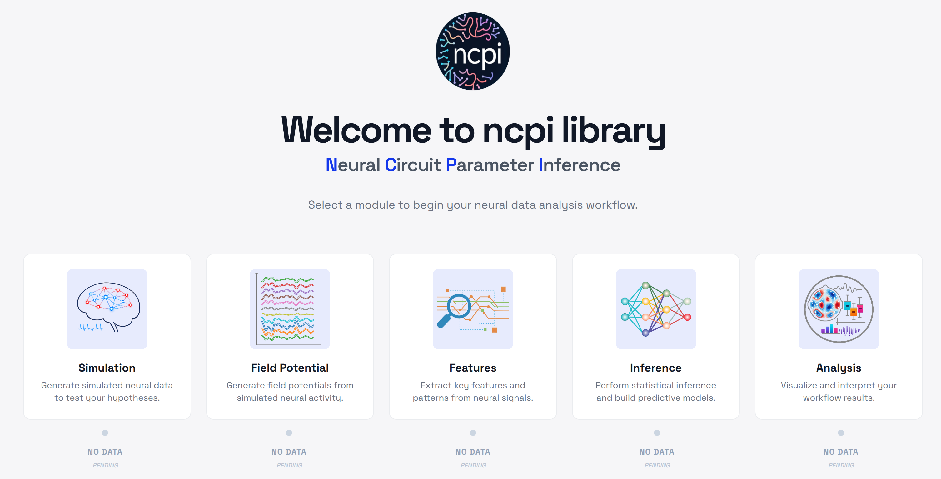 ncpi Web interface